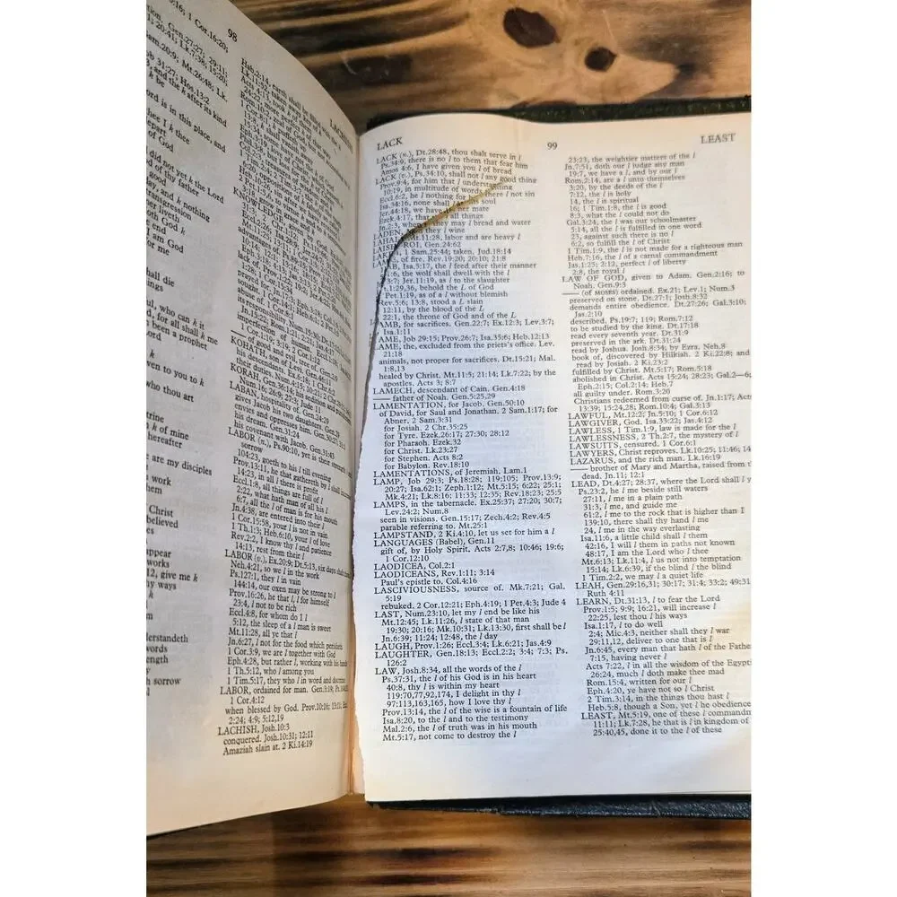 Holy Bible Old And New Testament Vintage Softcover Reference Edition Estate Find - Picture 8 of 10